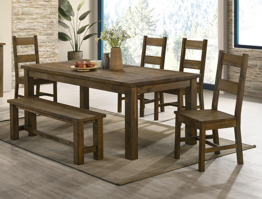 Coleman - Dining Side Chair (Set of 2) - Rustic Golden Brown Chair Set modern furniture Contempo Furniture