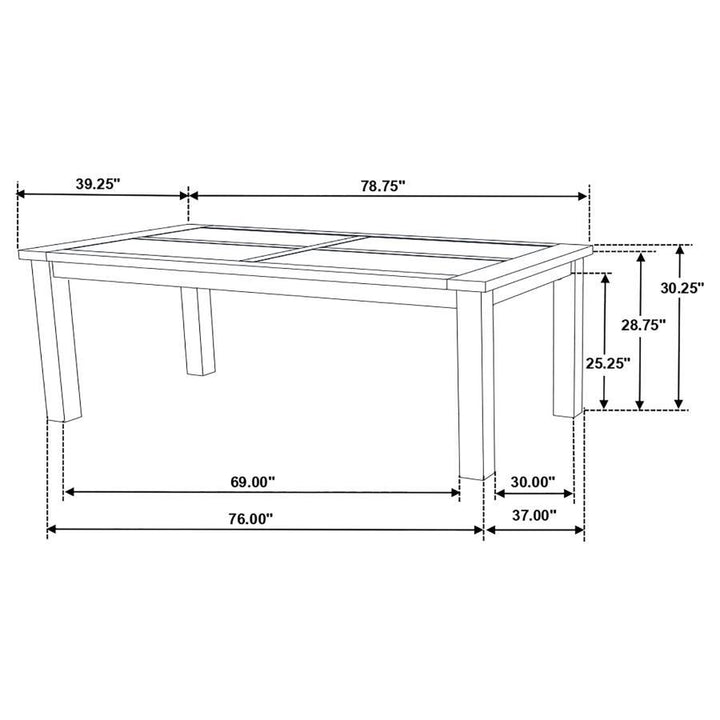 Coleman - Rectangular Dining Table - Rustic Golden Brown Dining Table modern furniture Contempo Furniture