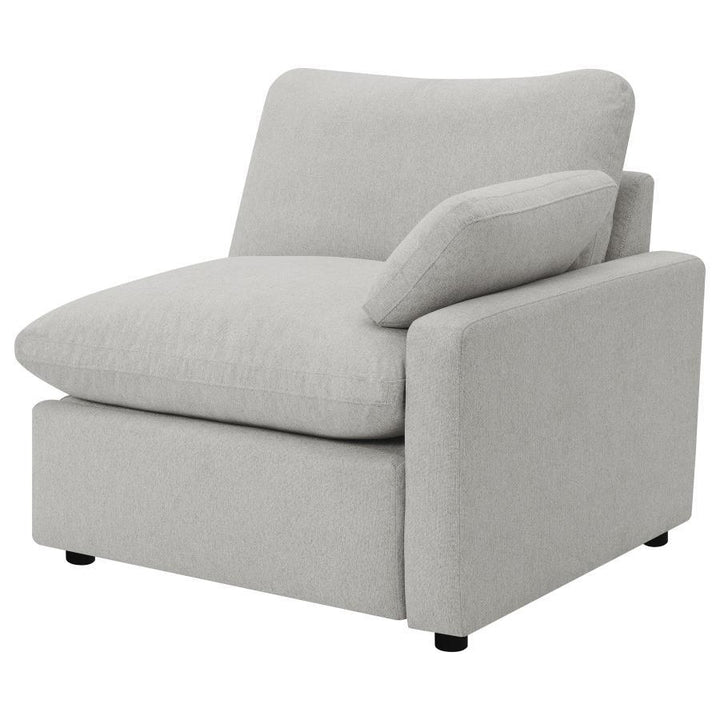 Collins - 2 Piece Upholstered Power Reclining Loveseat - Gray Reclining Loveseat modern furniture Contempo Furniture
