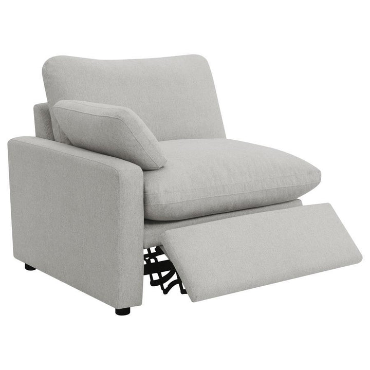Collins - 2 Piece Upholstered Power Reclining Loveseat - Gray Reclining Loveseat modern furniture Contempo Furniture