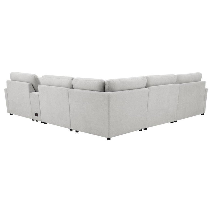 Collins - 6 Piece Modular Power Reclining Sectional - Gray Reclining Sectional modern furniture Contempo Furniture