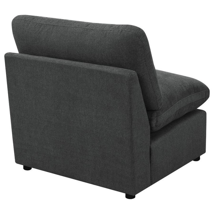 Collins - Modular Armless Chair - Dark Gray Stationary Chair modern furniture Contempo Furniture