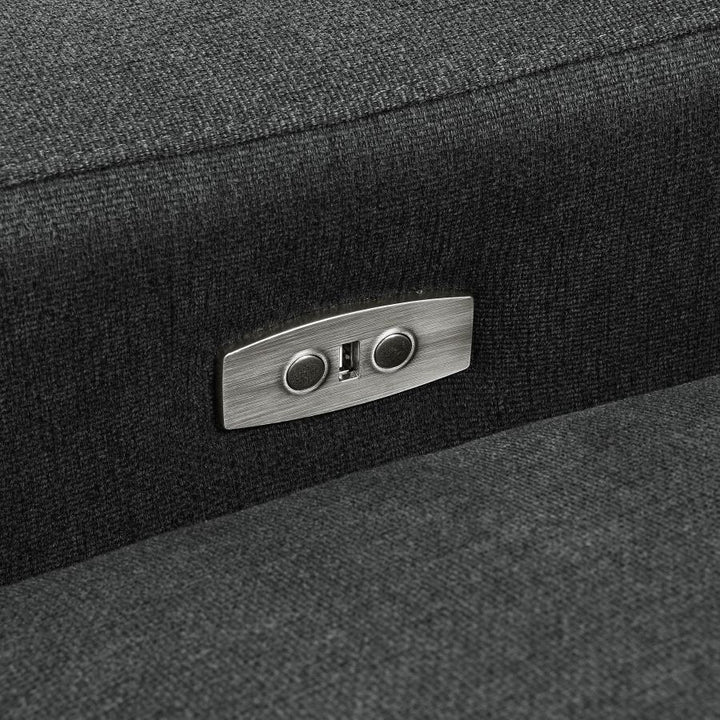 Collins - Modular Power Loveseat - Dark Gray Reclining Loveseat modern furniture Contempo Furniture