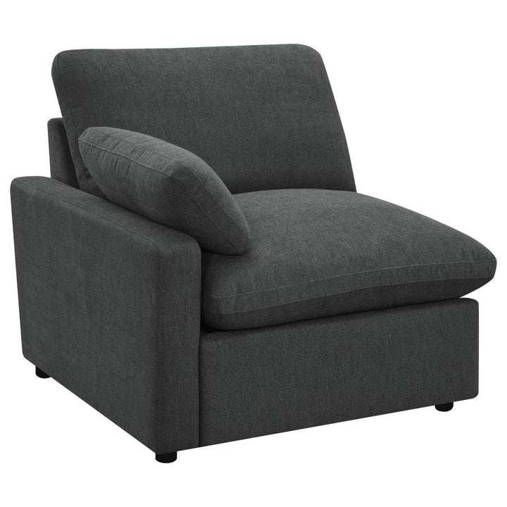 Collins - Modular Power Loveseat - Dark Gray Reclining Loveseat modern furniture Contempo Furniture