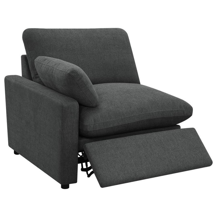 Collins - Modular Power Loveseat - Dark Gray Reclining Loveseat modern furniture Contempo Furniture