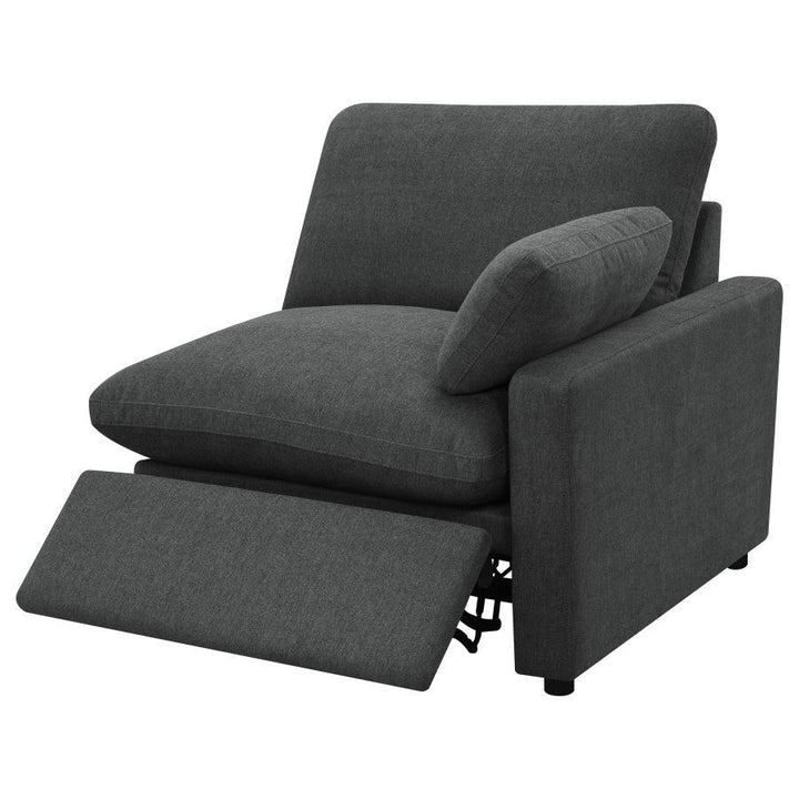 Collins - Modular Power Loveseat - Dark Gray Reclining Loveseat modern furniture Contempo Furniture