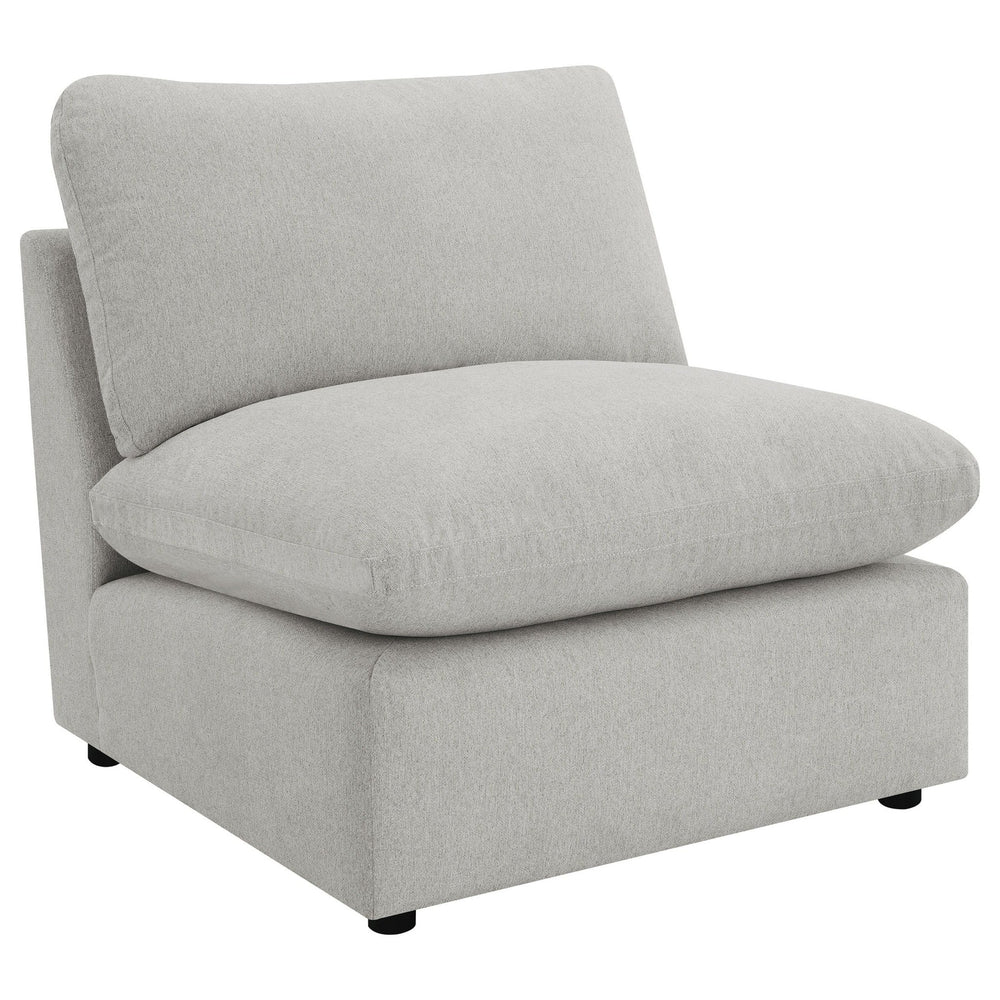Collins - Modular Power Reclining Sectional Armless Chair - Gray Reclining Chair modern furniture Contempo Furniture