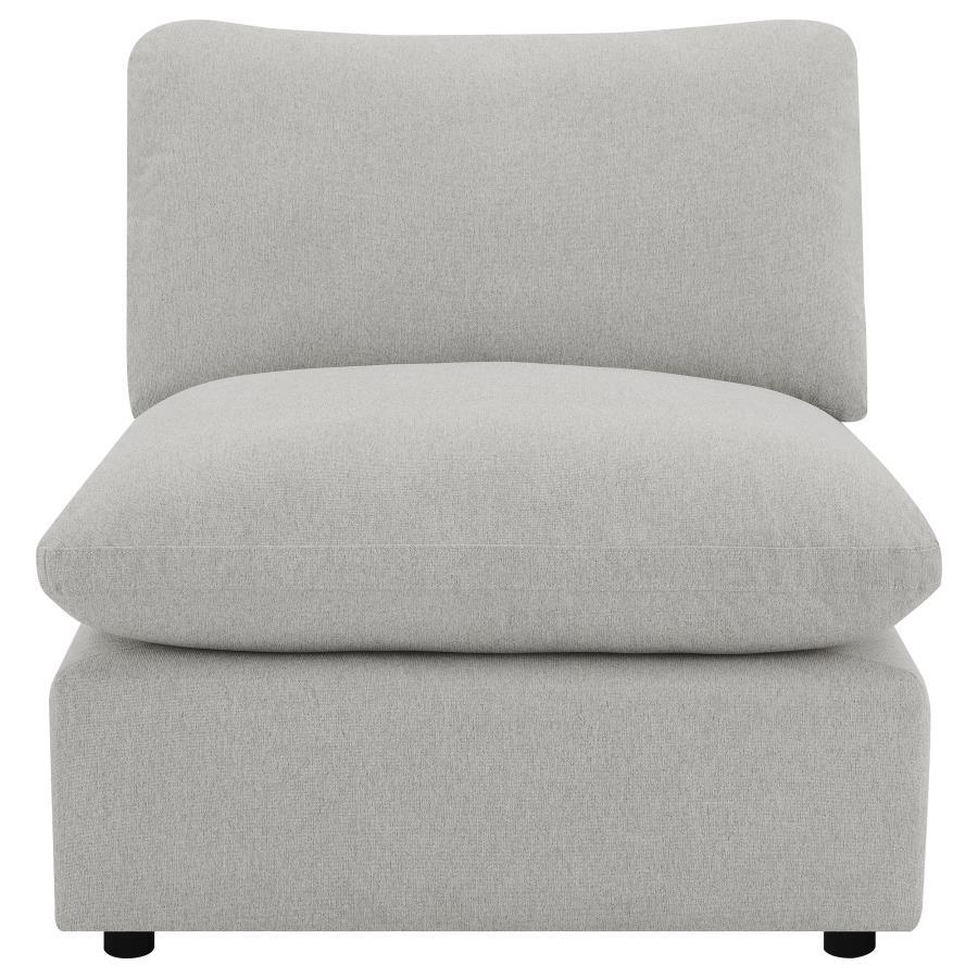 Collins - Modular Power Reclining Sectional Armless Chair - Gray Reclining Chair modern furniture Contempo Furniture