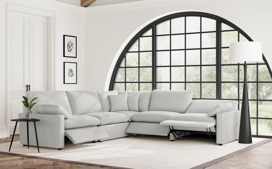 Collins - Modular Power Reclining Sectional Sofa Set - Gray Reclining Sectional modern furniture Contempo Furniture