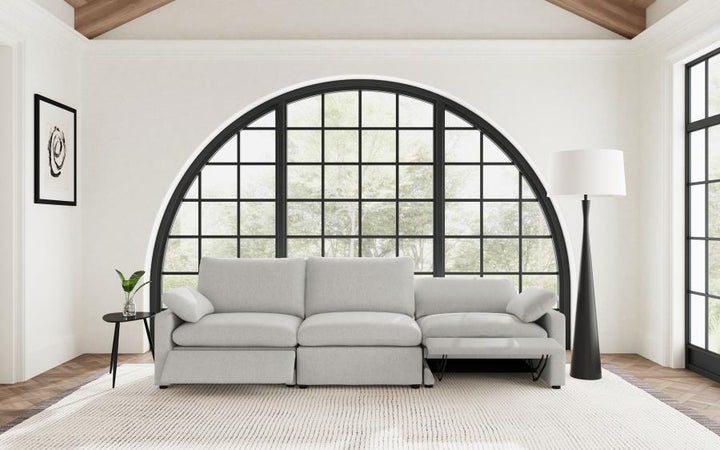 Collins Modular Power Reclining Sofa - Grey Power Reclining Sofa modern furniture Contempo Furniture