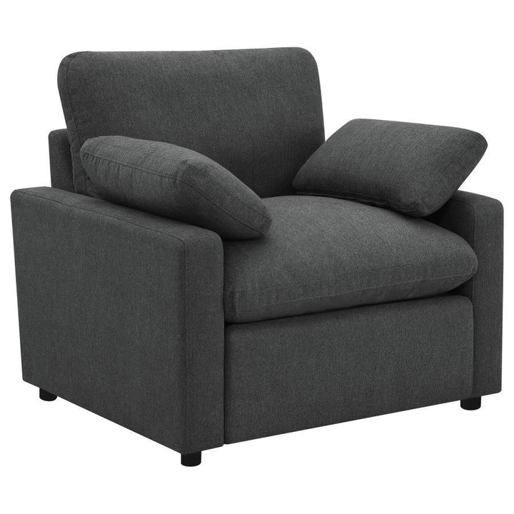 Collins - Upholstered Power Recliner Chair - Dark Gray Reclining Chair modern furniture Contempo Furniture