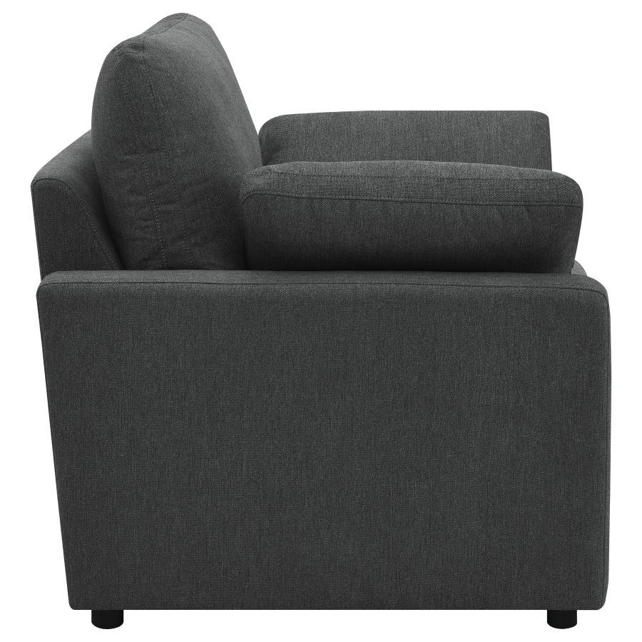 Collins - Upholstered Power Recliner Chair - Dark Gray Reclining Chair modern furniture Contempo Furniture