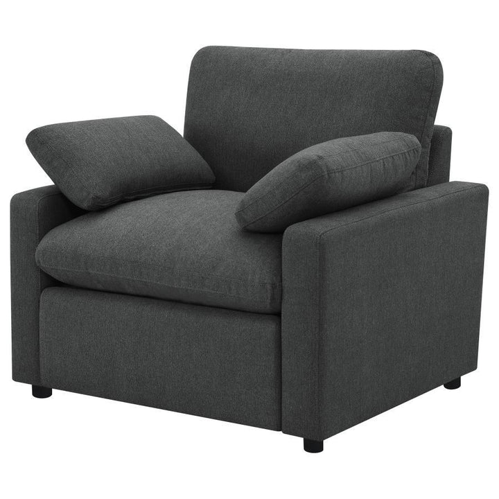 Collins - Upholstered Power Recliner Chair - Dark Gray Reclining Chair modern furniture Contempo Furniture