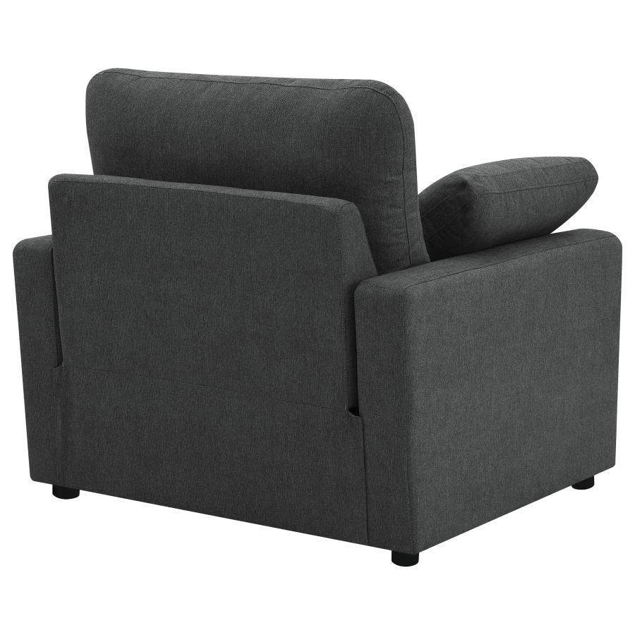 Collins - Upholstered Power Recliner Chair - Dark Gray Reclining Chair modern furniture Contempo Furniture