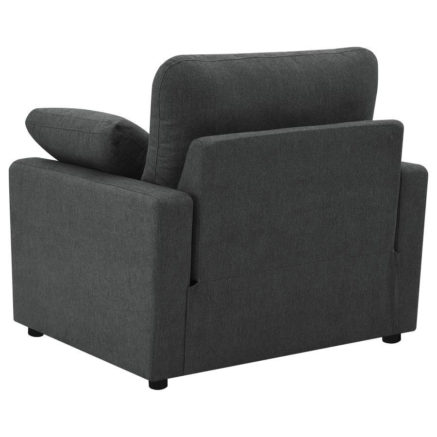 Collins - Upholstered Power Recliner Chair - Dark Gray Reclining Chair modern furniture Contempo Furniture