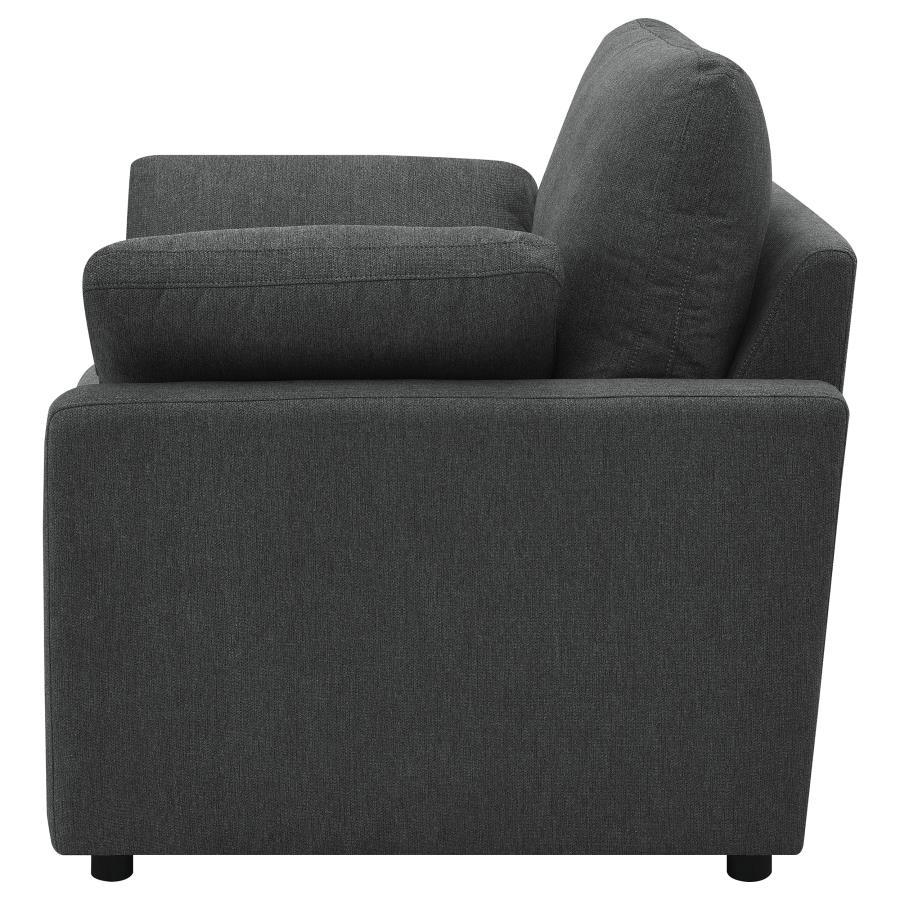 Collins - Upholstered Power Recliner Chair - Dark Gray Reclining Chair modern furniture Contempo Furniture