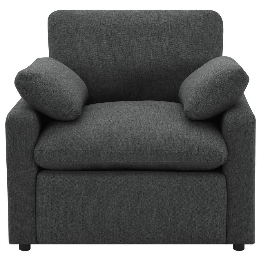 Collins - Upholstered Power Recliner Chair - Dark Gray Reclining Chair modern furniture Contempo Furniture