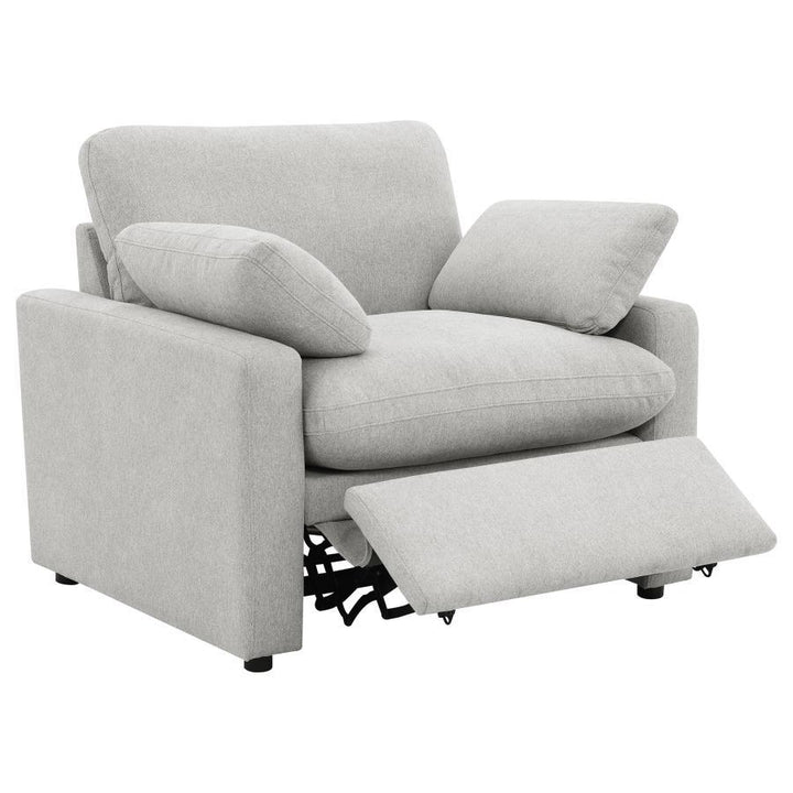 Collins - Upholstered Power Recliner Chair - Gray Reclining Chair modern furniture Contempo Furniture