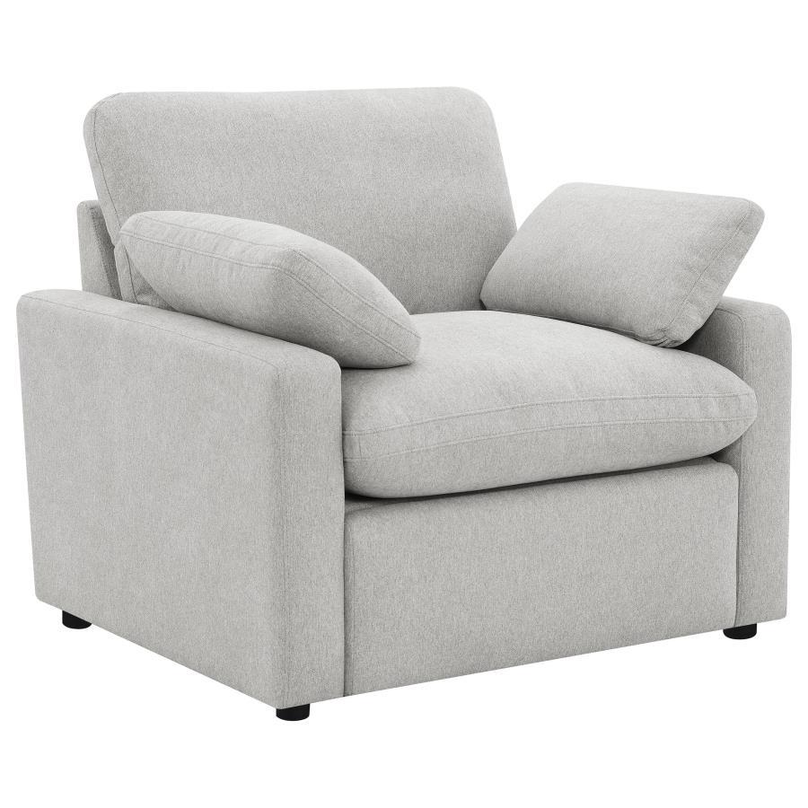 Collins - Upholstered Power Recliner Chair - Gray Reclining Chair modern furniture Contempo Furniture