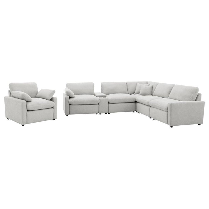 Collins - Upholstered Power Recliner Chair - Gray Reclining Chair modern furniture Contempo Furniture