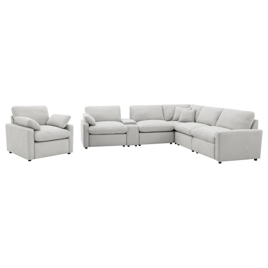Collins - Upholstered Power Recliner Chair - Gray Reclining Chair modern furniture Contempo Furniture