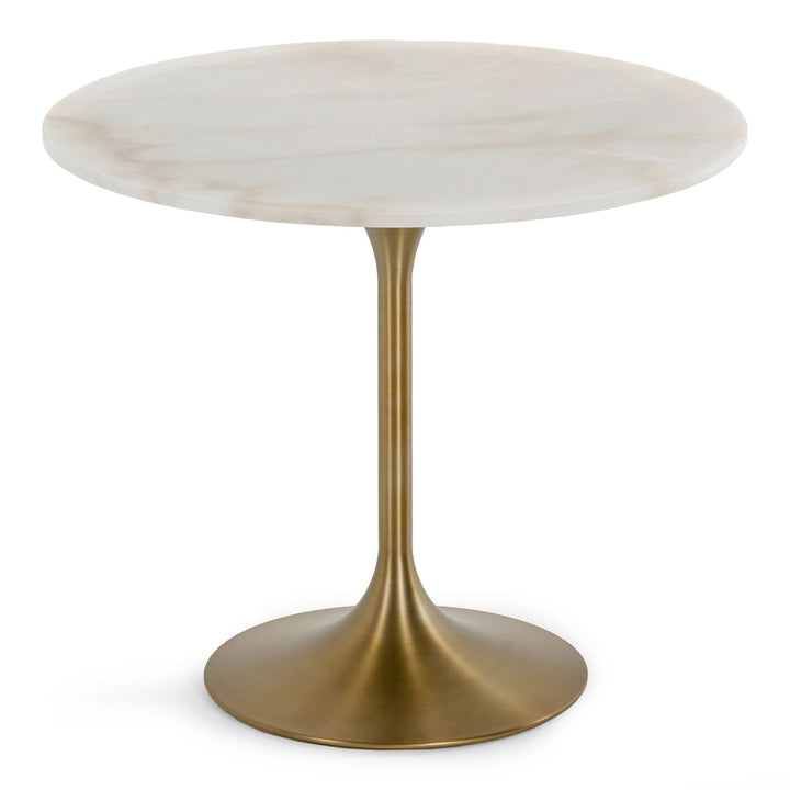 Collins - Glam White Marble &amp; Gold Dining Table