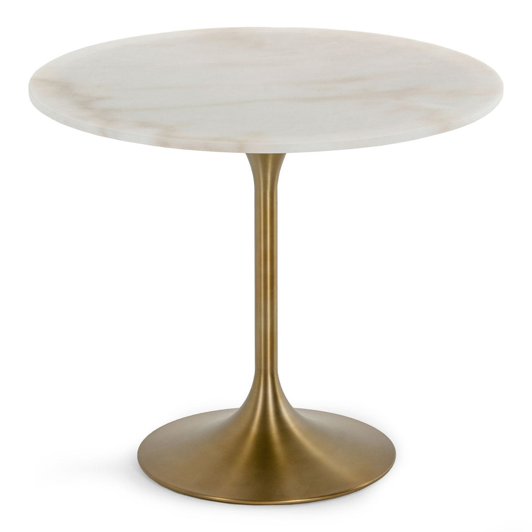 Collins - Glam White Marble & Gold Dining Table