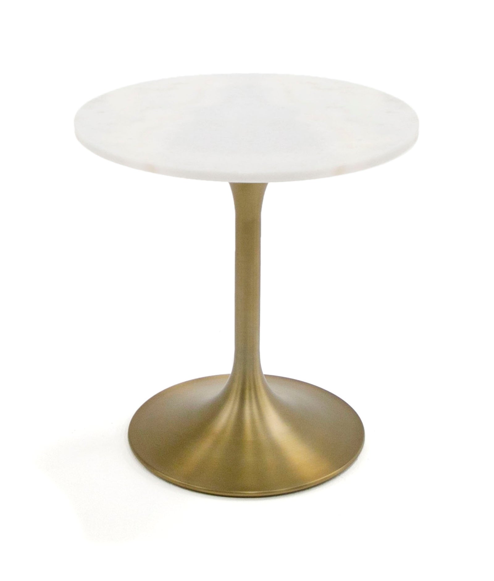 Collins - Glam White Marble  and  Gold End Table