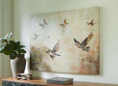 Collmund Wall Art - Light Brown Canvas Art modern furniture Contempo Furniture