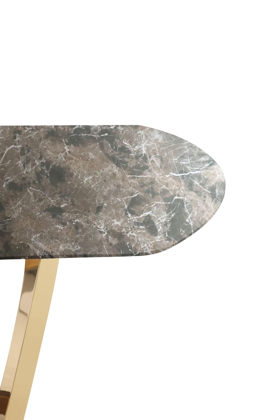 Colton - Modern Brown & Gold Dining Table