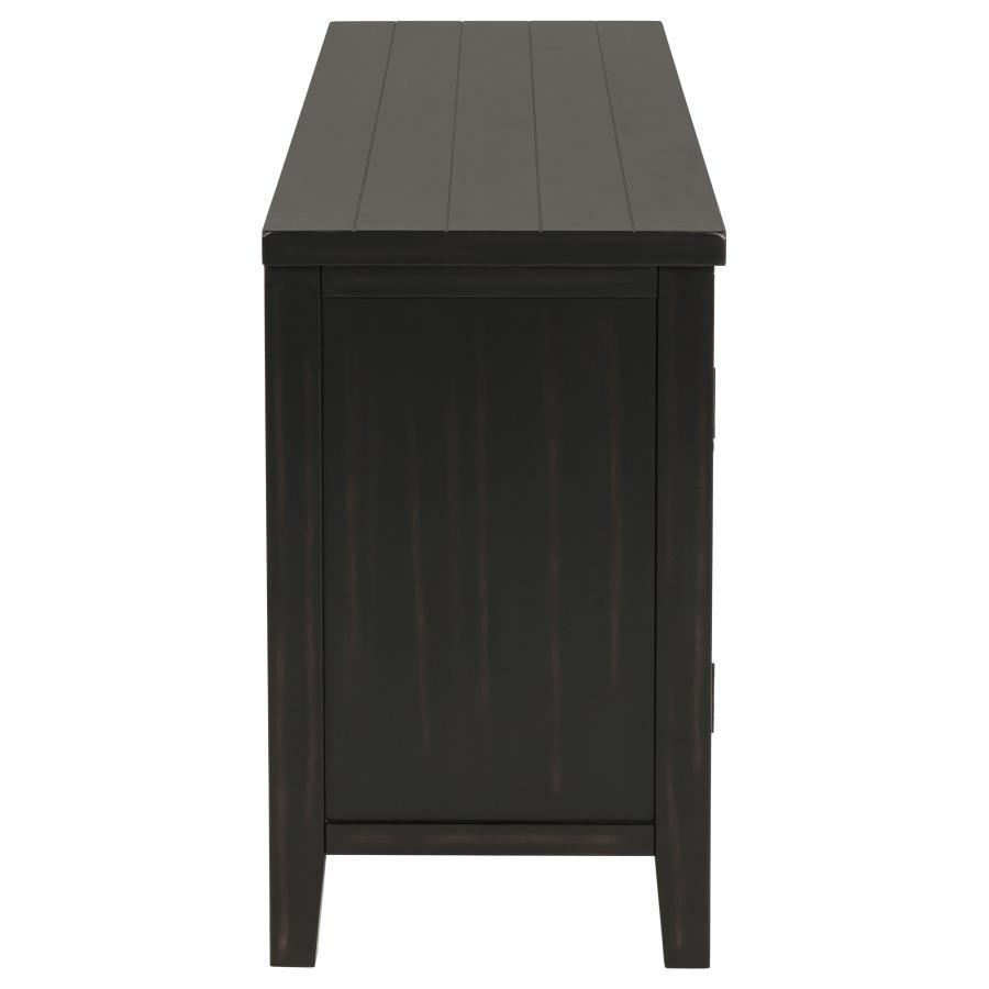 Concord - 2 - Door TV Stand Console - Distressed Java TV Stand modern furniture Contempo Furniture