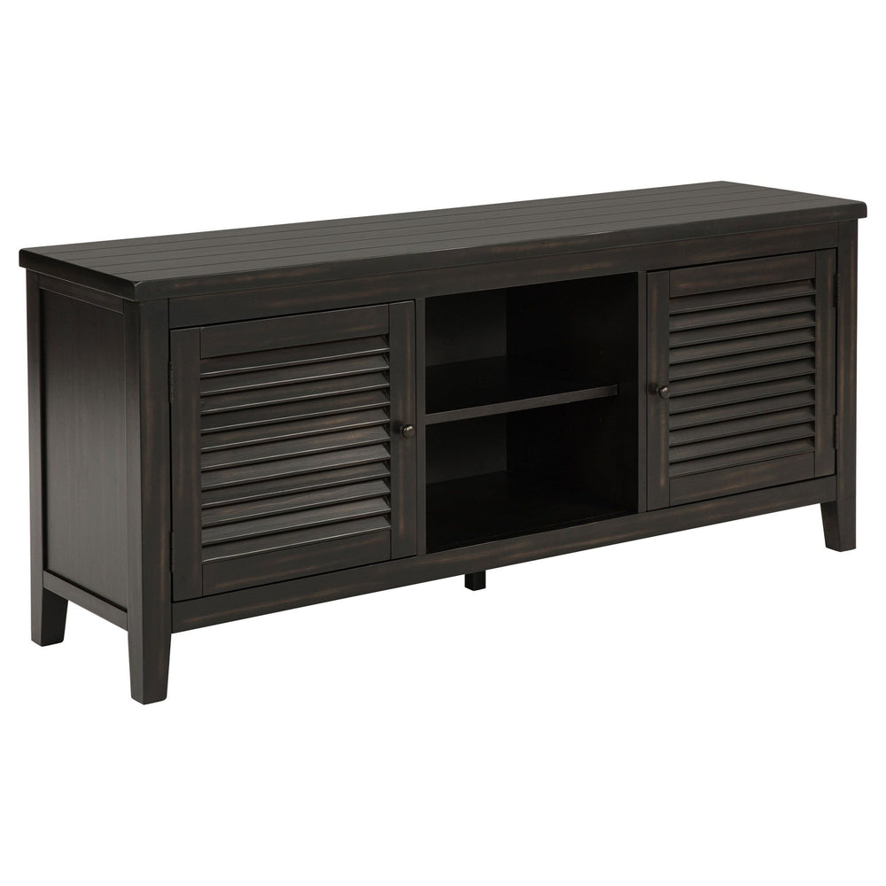 Concord - 2 - Door TV Stand Console - Distressed Java TV Stand modern furniture Contempo Furniture
