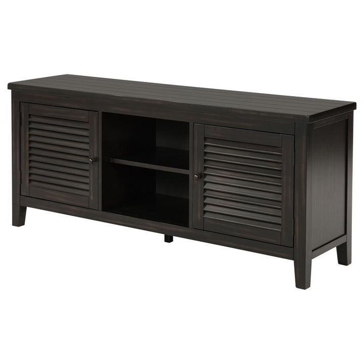 Concord - 2 - Door TV Stand Console - Distressed Java TV Stand modern furniture Contempo Furniture