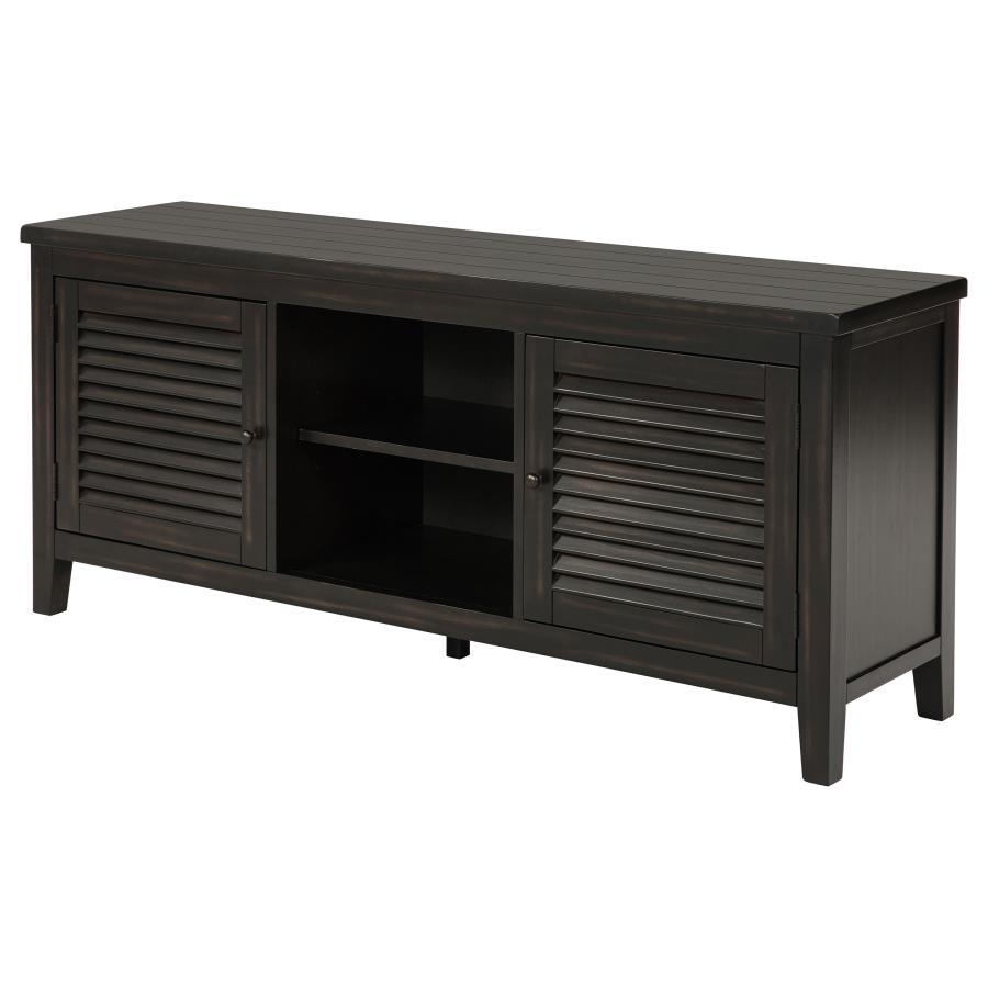 Concord - 2 - Door TV Stand Console - Distressed Java TV Stand modern furniture Contempo Furniture