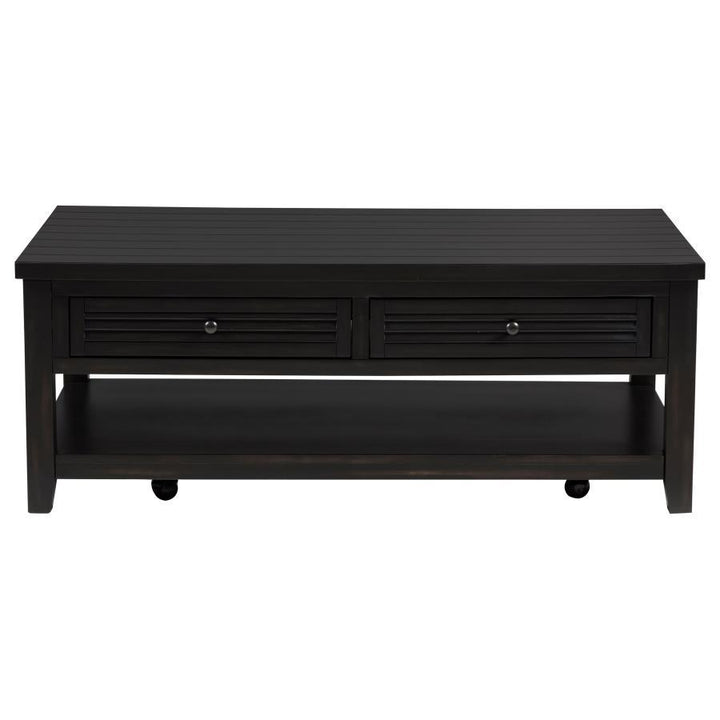 Concord - 2 - Drawer Rectangular Coffee Table - Distressed Java Coffee Table modern furniture Contempo Furniture