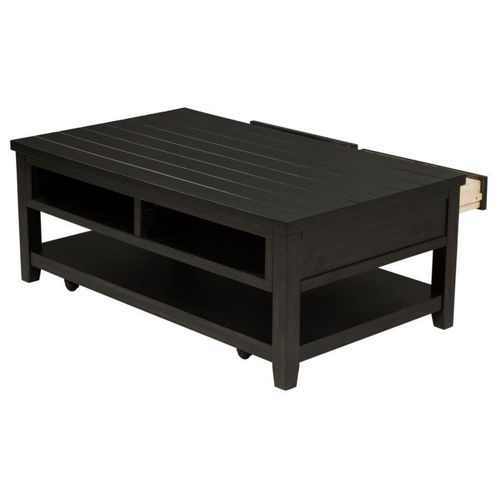 Concord - 2 - Drawer Rectangular Coffee Table - Distressed Java Coffee Table modern furniture Contempo Furniture