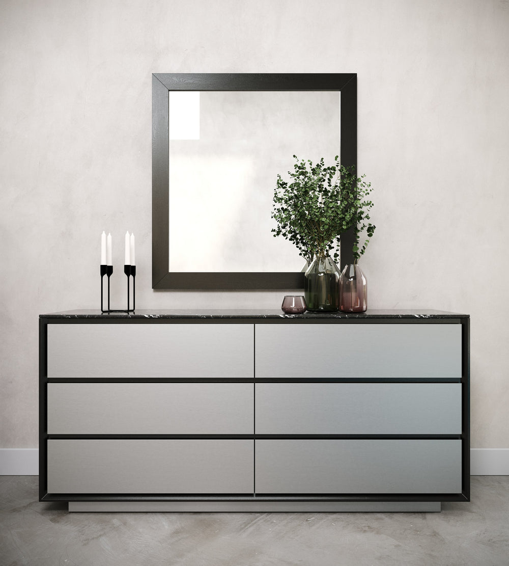 Concord - Modern Black Ash Mirror - View 7