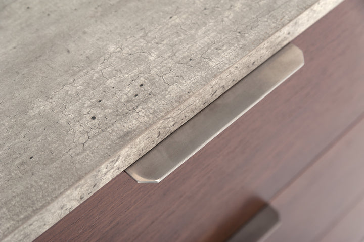 Conner Modern Dark Walnut &amp; Faux Concrete Chest