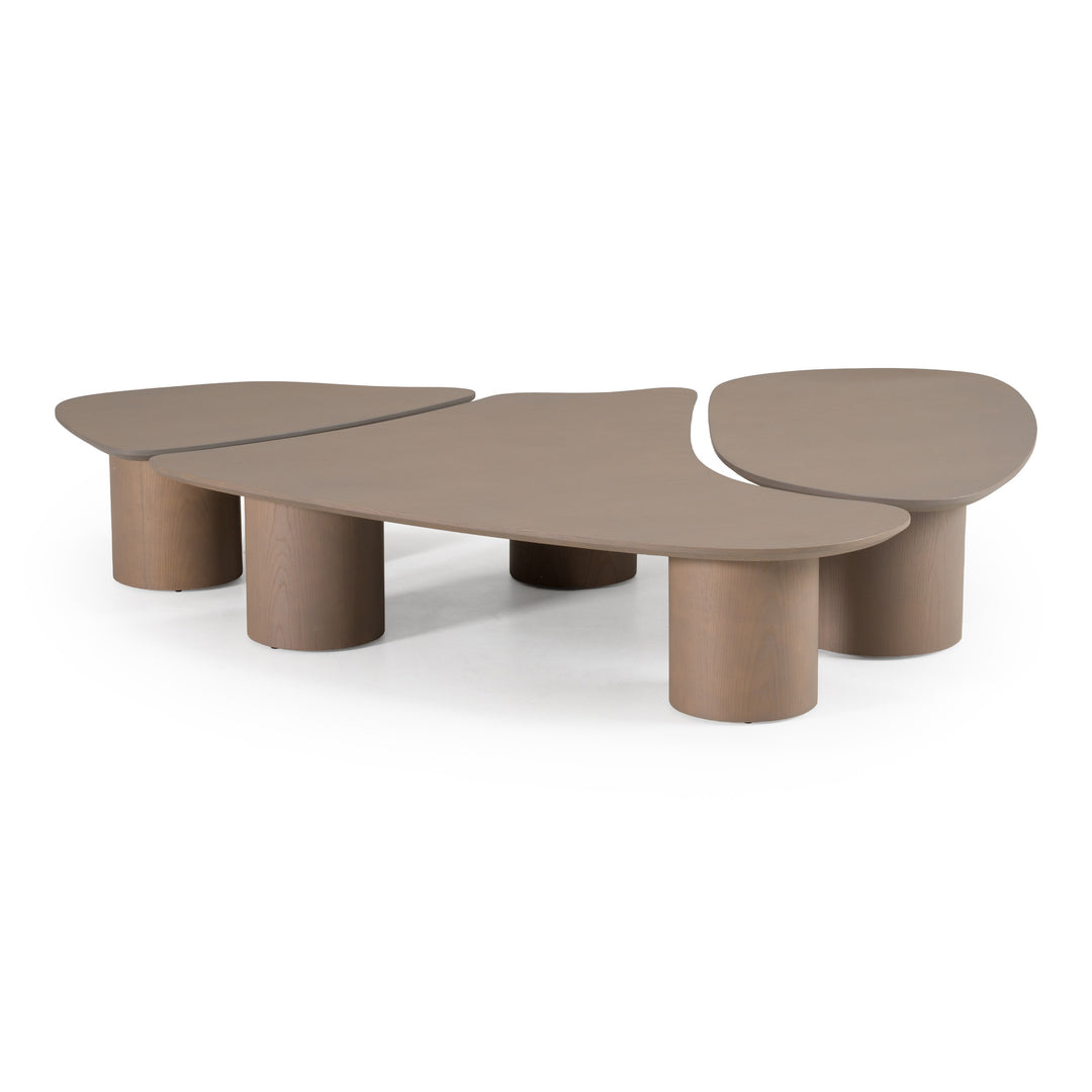 Connie - Modern White Oak Nesting Coffee Table Set