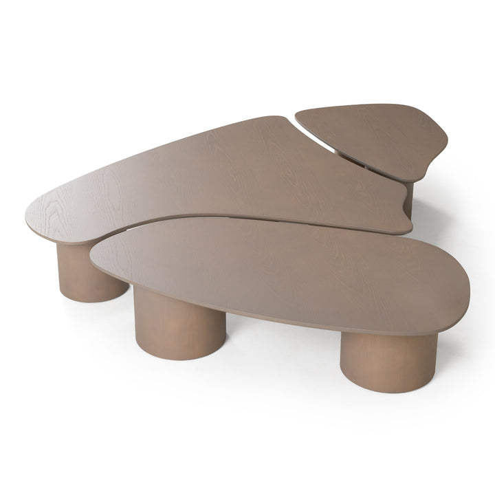 Connie - Modern White Oak Nesting Coffee Table Set