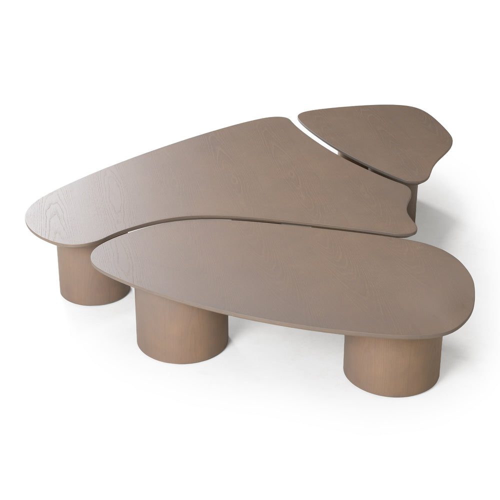 Connie - Modern White Oak Nesting Coffee Table Set - View 4