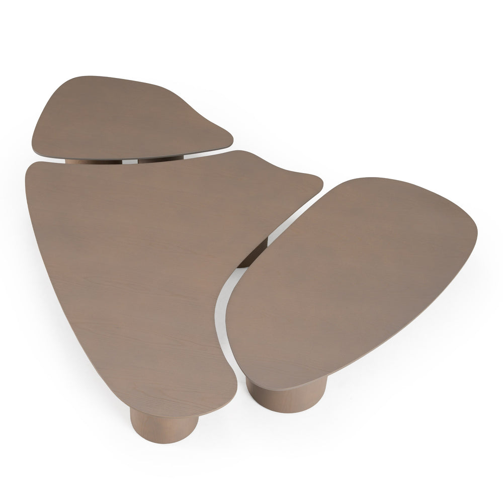 Connie - Modern White Oak Nesting Coffee Table Set - View 5