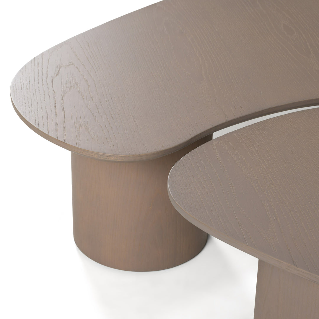 Connie - Modern White Oak Nesting Coffee Table Set