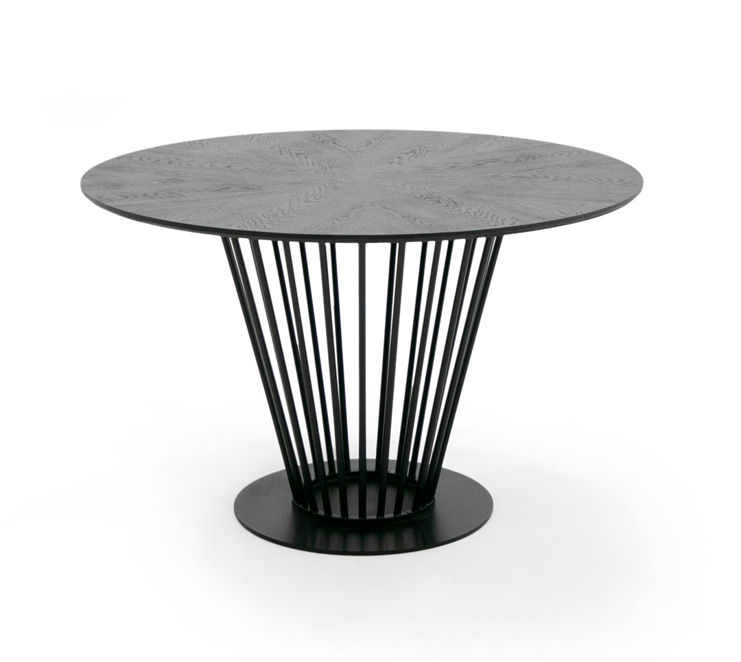Conroy  Modern Black Round Dining Table