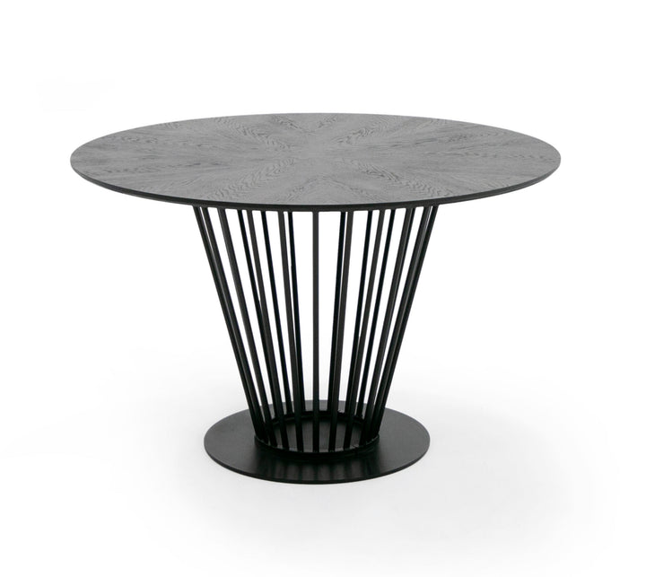 Conroy  Modern Black Round Dining Table