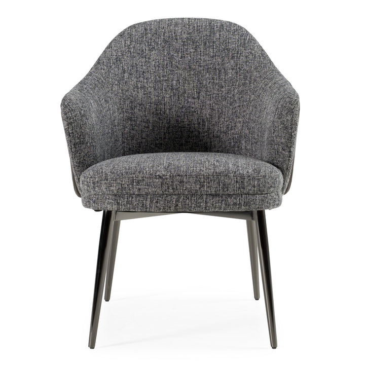 Cora  Modern Grey Fabric & Leatherette Dining Chair
