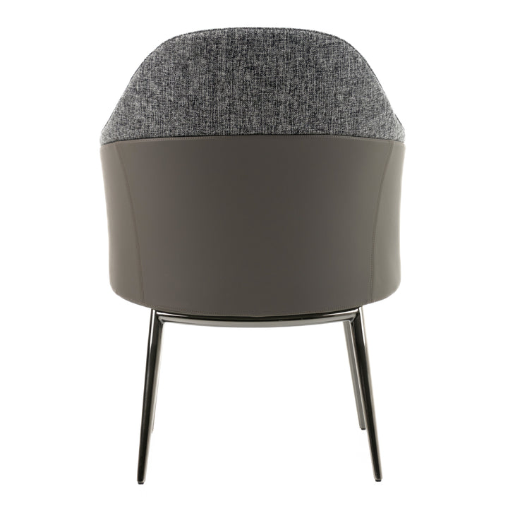 Cora  Modern Grey Fabric & Leatherette Dining Chair