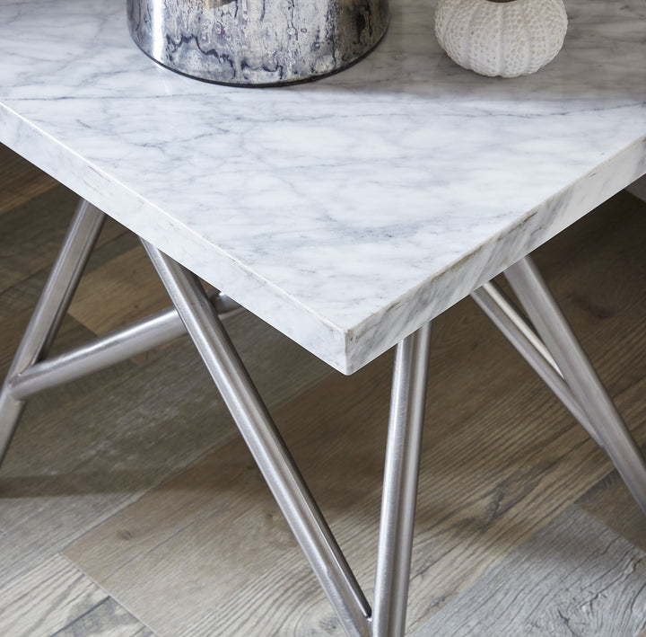 Coral Coffee Table in Marble Coffee Table modern furniture Contempo Furniture
