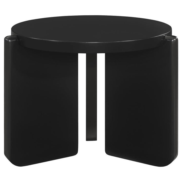 Cordova - 3 Piece Solid Wood Coffee And End Table Set - Black Table Set modern furniture Contempo Furniture