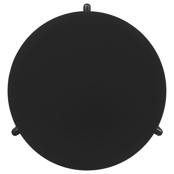 Cordova - Round Solid Wood Coffee Table - Black Coffee Table modern furniture Contempo Furniture
